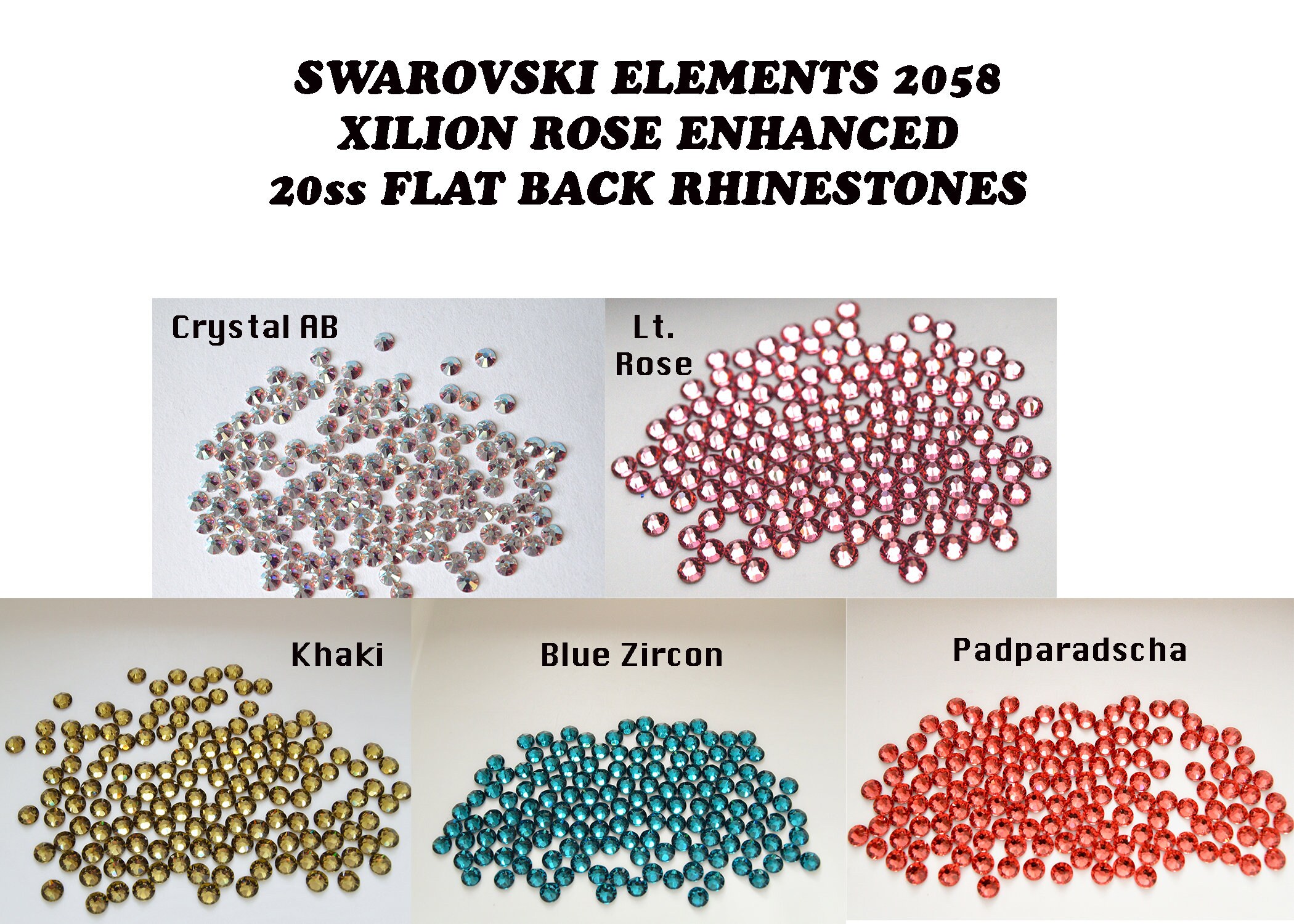 Blue Zircon 6mm Loose Flat Back Rhinestone Packs/ Swarovski Shine  Rhinestones Glue on Crystal AB Ss30/288pcs 