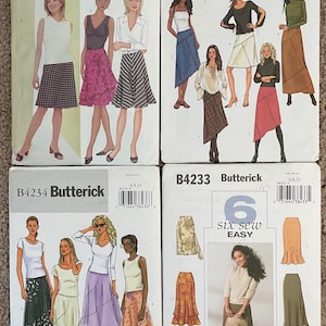 VINTAGE Butterick Patterns UNUSED for Misses Skirts A-Line or Flared Styles