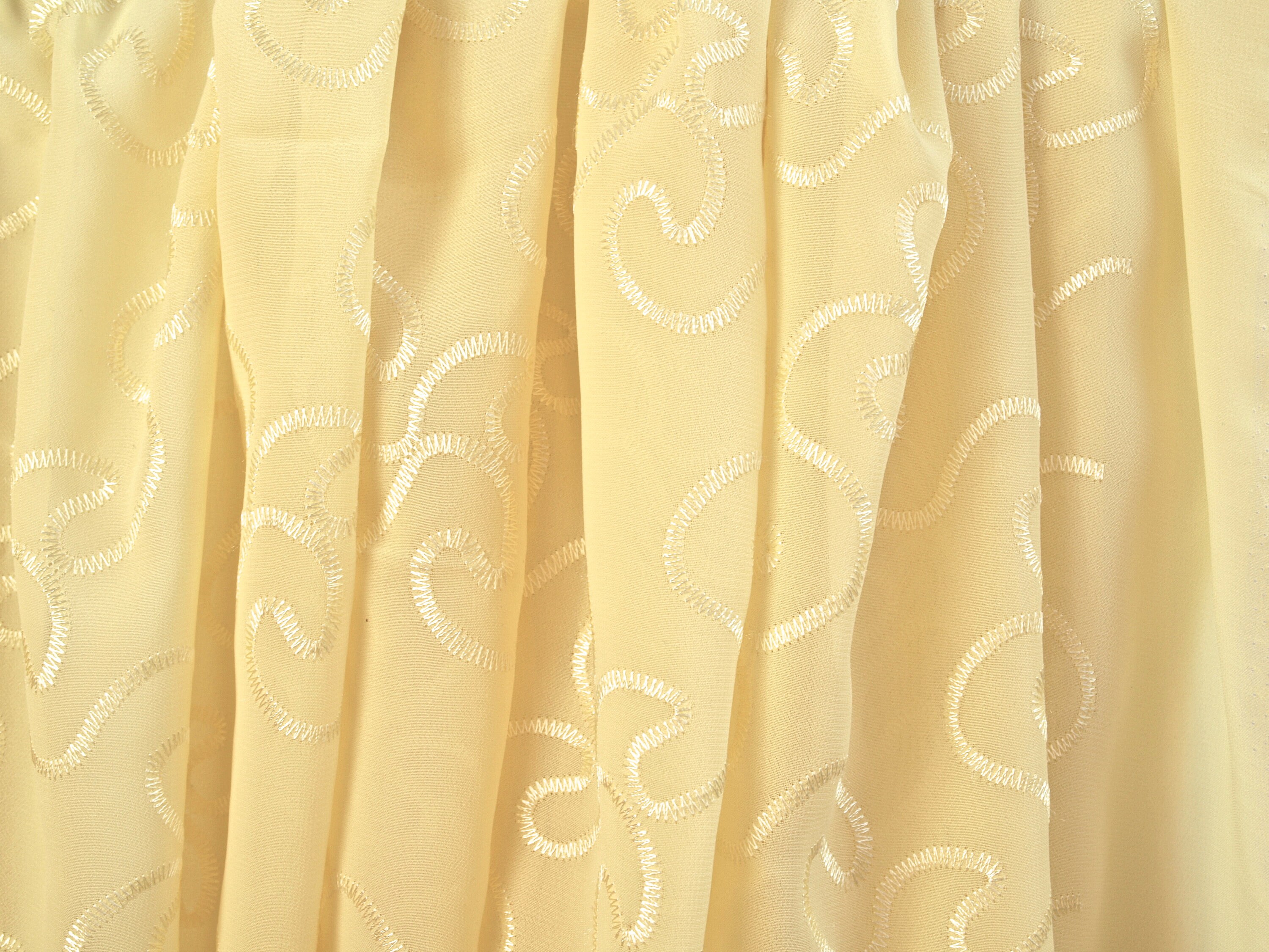 Embroidered Chiffon Fabric with Swirl Design Available in Etsy