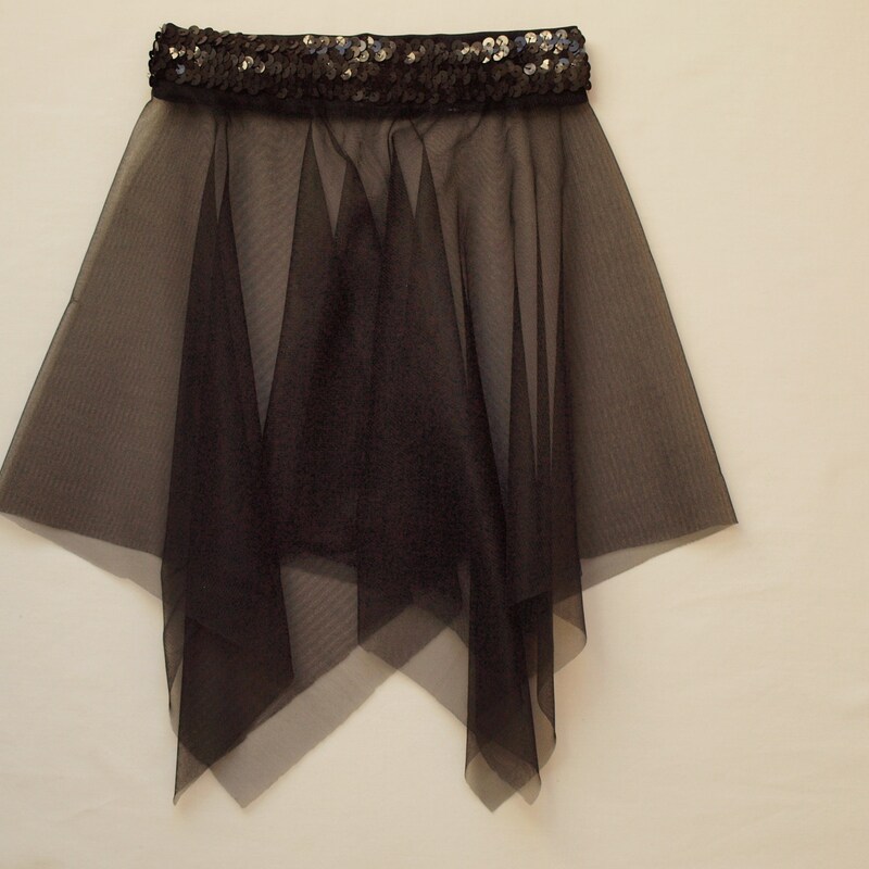 Lightweight Textured Satin Handkerchief Skirt