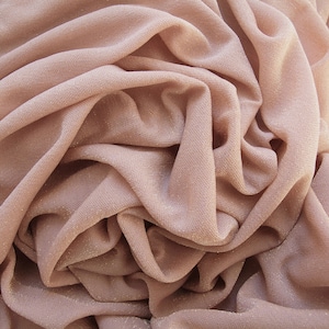 Tissu jersey taupe pailleté