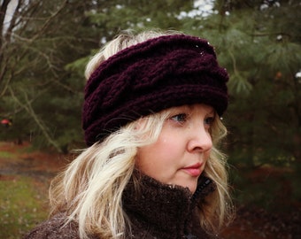 Winter Morning Headband - Plum