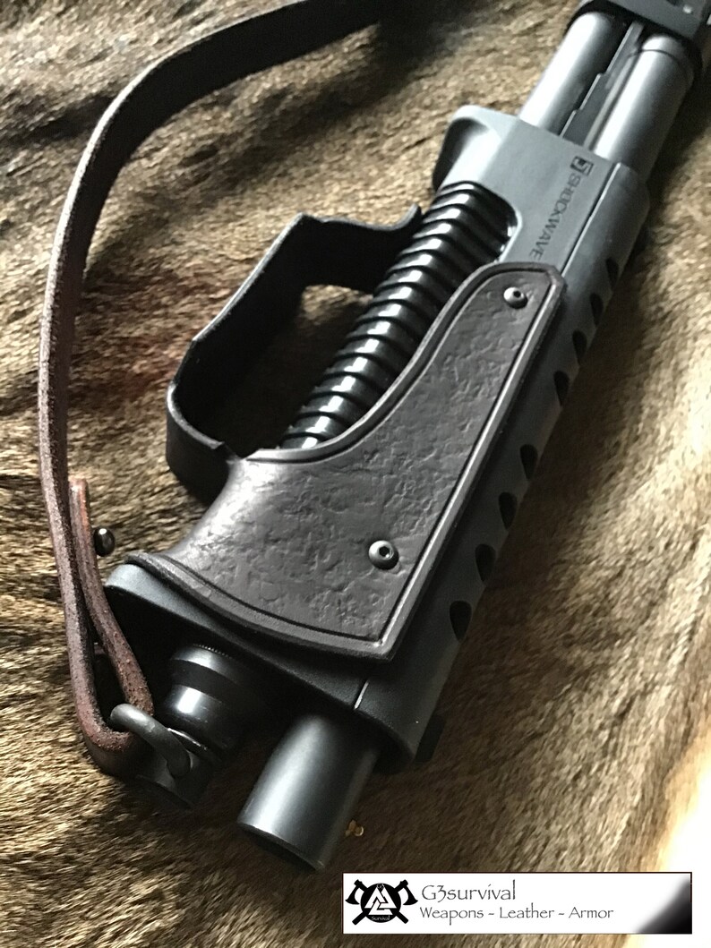 590 Shockwave / Tac 14 leather shotgun sling and bandoleer Etsy