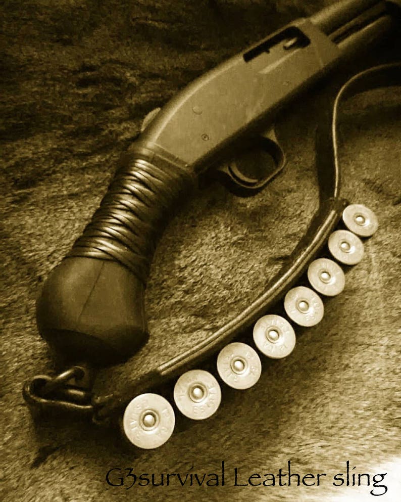 590 Shockwave / Tac 14 leather shotgun sling and ammo sleeve Etsy
