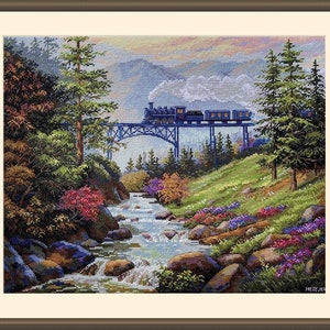 Cross stitch kit - Mountain Railway by Merejka  K205