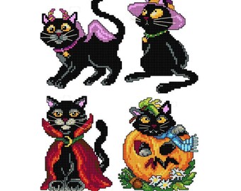 プラスチック キャンバスのハロウィーン クロスステッチ キット