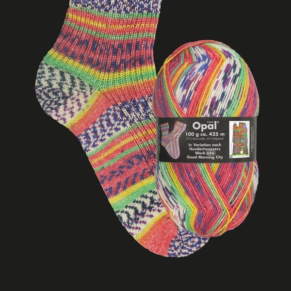 Opal 4 ply Sock Yarn Opal Hundertwasser 2102