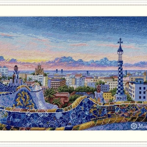 Barcelona. Park Güell - Merejka counted cross stitch kit K199