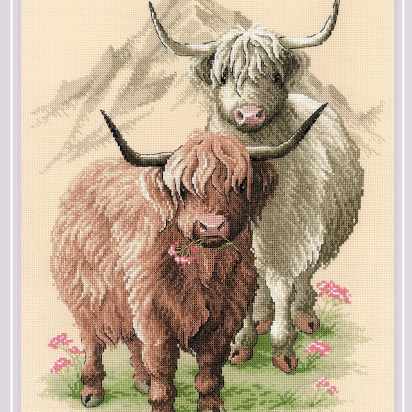 Highland Cow Cross Stitch Patterns Etsy