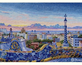 Barcelona. Park Güell - Merejka counted cross stitch kit K199