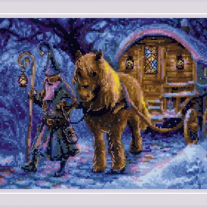 Travelling Sorcerer - counted cross stitch kit By Riolis 1942