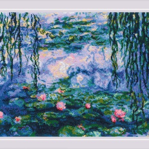 Waterlelies naar het schilderij van C. Monet - borduurpakket van Riolis 2034