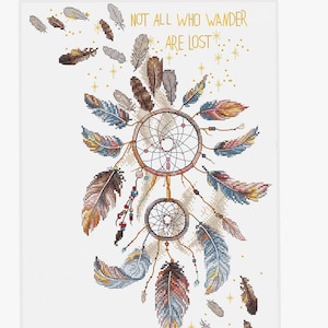 Dream catcher - Cross stitch kit by  by LetiStitch brand LETI984 Never Stop Dreaming