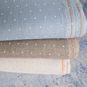 28 ct Cashel Mini Dots 100% linen evenweave Zweigart fabric