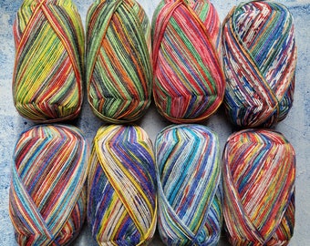 NEUES Opal 4 fädiges Sockengarn Opal Hundertwasser IV Kollektion* Set mit 8 Farben