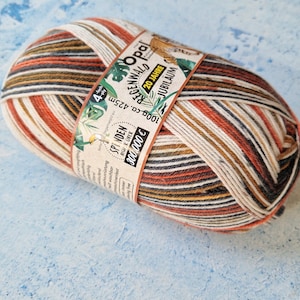 Hilo para calcetines Opal de 4 cabos, color selva tropical 20 - color tigre