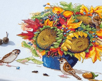 Cross stitch kit Merejka with Sunflowers