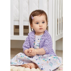 Crochet KIT  for Lilac baby summer cardigan