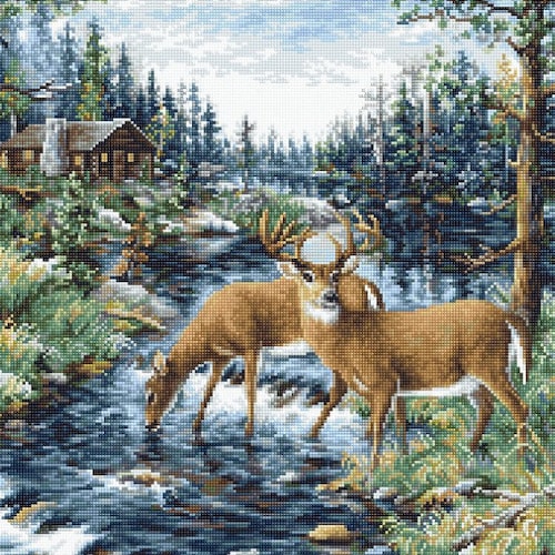 Luca-S Cross Stitch Kit - Dreaming Of A White Christmas - View #2