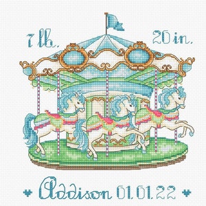 Cross stitch kit - Baby Carousel by Letistitch 8047