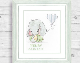 Baby birth - Cross stitch kit with Frame included by Luca-s brand R05