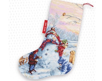Christmas Stocking KIT cross stitch   - full kit with fabric PM1241
