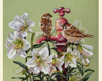 Among the Lilies - counted cross stitch kit by Merejka K229