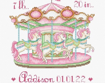 Cross stitch kit - Baby Carousel by Letistitch 8046