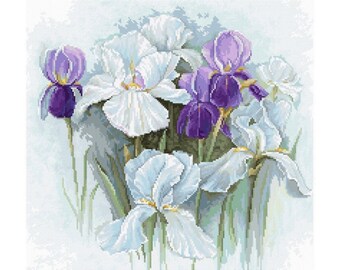 Irises - counted cross stitch kit  by Luca-s brand B2367