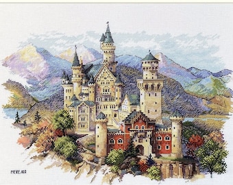 Neuschwanstein Castle - Merejka cross stitch Kit K201