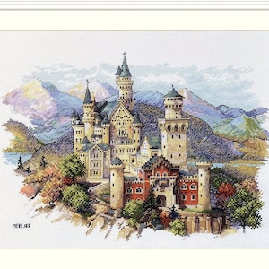 Neuschwanstein Castle - Merejka cross stitch Kit K201