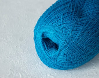 Cobweb turquoise color merino wool yarn - haapsalu shawl yarn