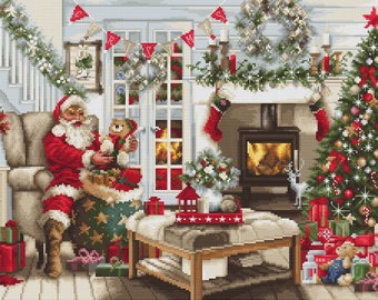 Santa Interior - counted cross stitch kit by Luca-S BU2408