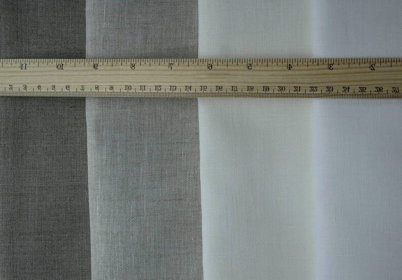 Undyed Linen fabric in snow white light grey and natural grey colors 160gm weight fabric for sewing natural white Pure Linen fabric