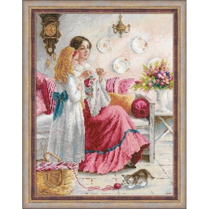 Cross stitch kit - Stitching Lessons 1789 by Riolis with cotton threads