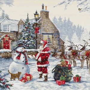 Santa&#39;s Cottage - Kreuzstichpackung Luca-S BU5011
