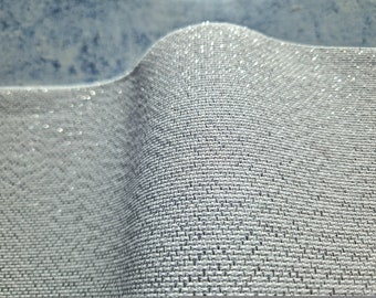 Zweigart 18 count white Aida with silver Lurex