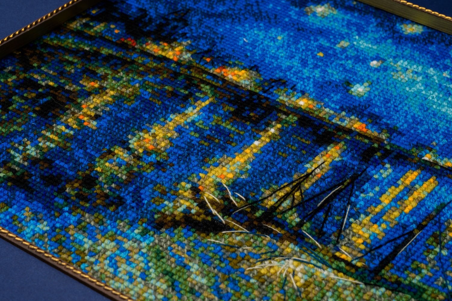 ゴッホの絵画を模したローヌ川の星月夜 - リオリス社製 1884年製 10枚