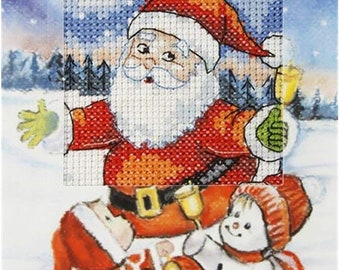 Christmas card KIT counted cross stitch