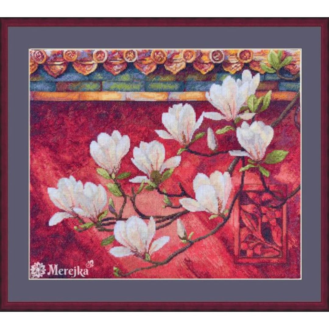 Magnolia - Cross Stitch Kit by Merejka 292 - Etsy