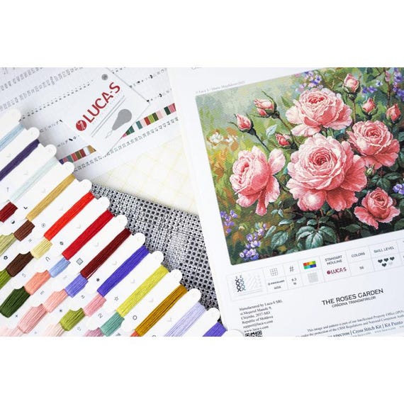The Roses Garden - Counted Cross Stitch Kit by Luca-s Brand B717