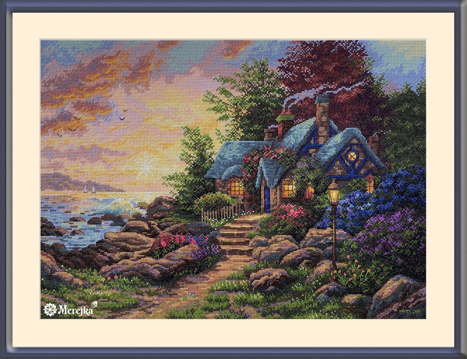 Merejka Cross Stitch Kit - Seaside Hideaway K165 by Thomas