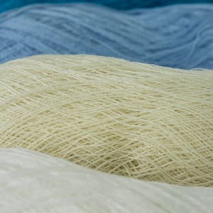 Haapsalu shawl yarn, Cobweb light blue color merino wool yarn lace knitting yarn image 7