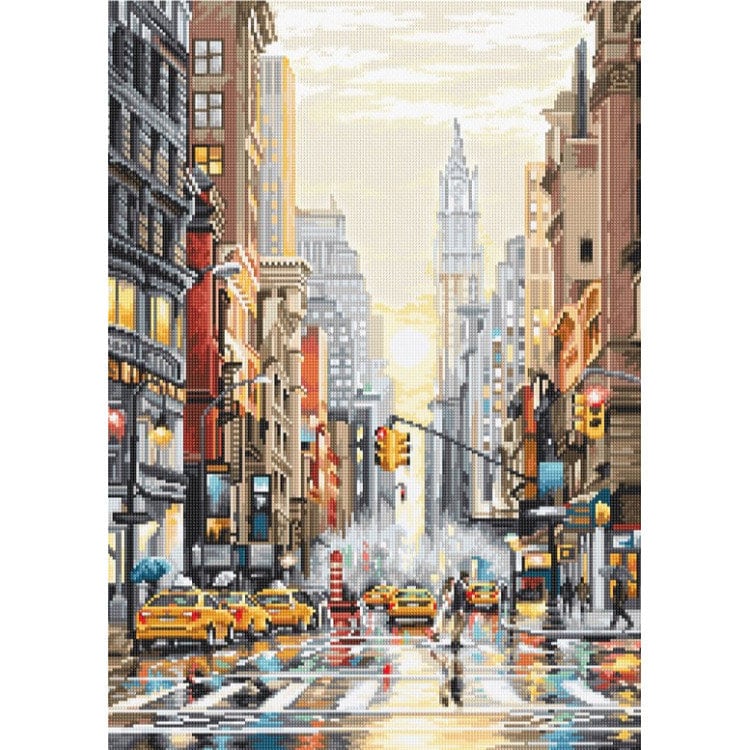katieページ Sunset on 5th Avenue - Counted Cross Stitch Kit by