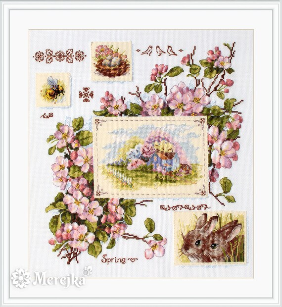 thumbnail image 2 of The Filed Bouquet Counted Cross Stitch Kit By Merejka K-95 2 of 14