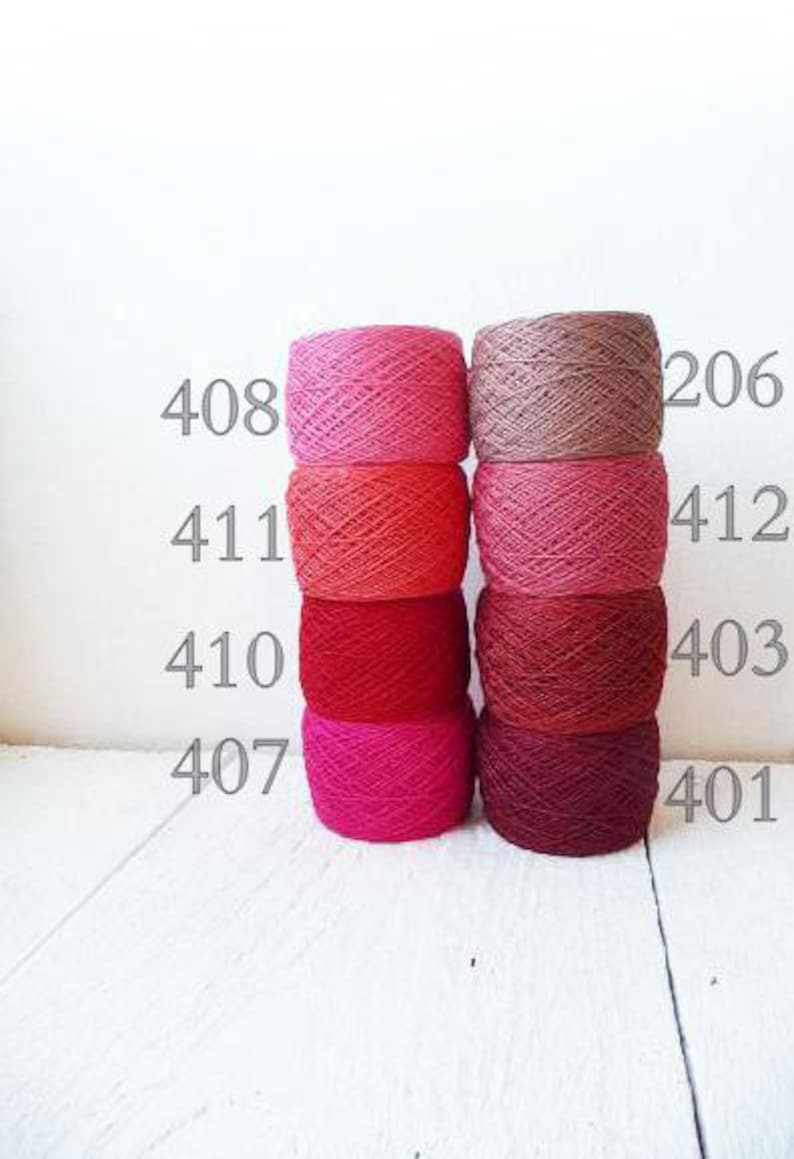 Linen thread 200 gram / 7oz. choose Any color Lace weight linen yarn color palette image 3