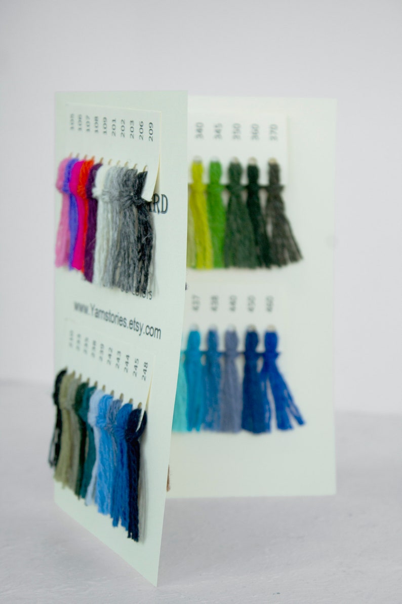 Wool Sample card 80 colors 100% wool Wool yarn Card #2