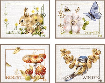 Counted cross stitch kit - 4 Seasons by Lanarte, Marjolein Bastin series