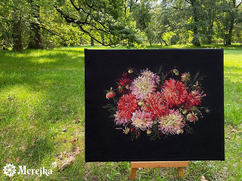 thumbnail image 2 of The Filed Bouquet Counted Cross Stitch Kit By Merejka K-95 2 of 14