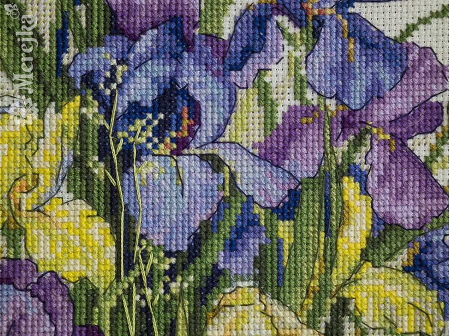 Irises Cross Stitch Kit by Merejka K122 // Choose Aida or Etsy